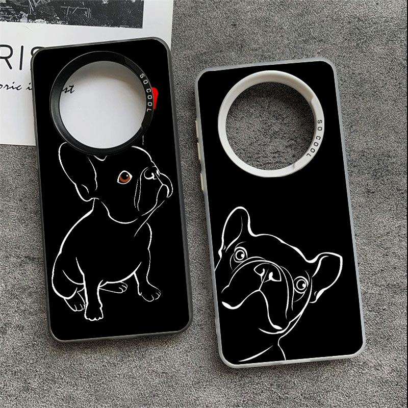 French Bulldog Black Desgin Soft Phone Case for Xiaomi Redmi Note 13 14 15 Pro Plus 12S 12 11S 11 11T 10S 10 Shockproof Cover Ba