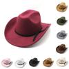 Summer Wool Felt Fedora Hat With Wide Brim Breathable Sunshade For Women And Men