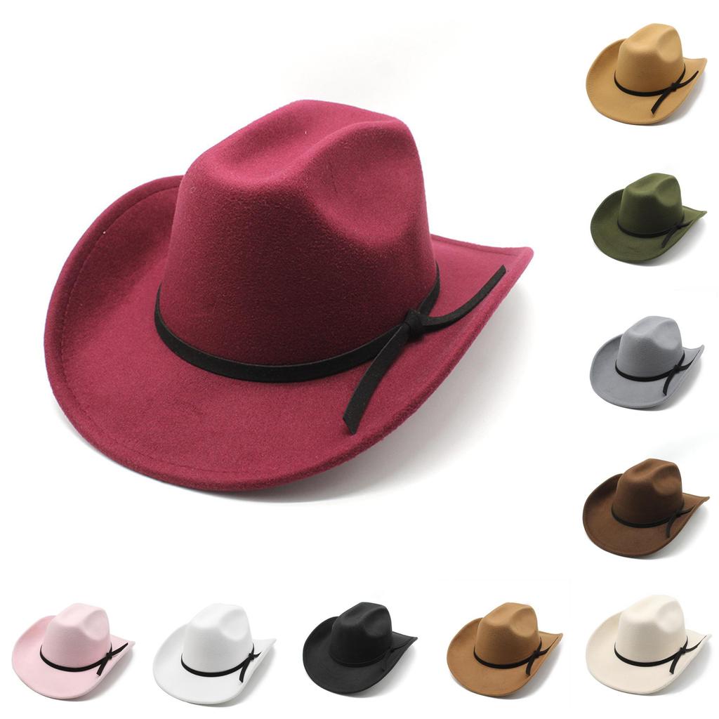 Summer Wool Felt Fedora Hat With Wide Brim Breathable Sunshade For Women And Men