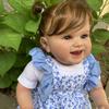BZDOLL 55CM 3D Farbe Haut Sichtbare Venen Weiche Silikon Reborn Baby Puppe Spielzeug Für Mädchen Schöne Lächelnde Prinzessin Bebe lebendig Geburtstag Geschenk