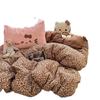 2026 Washable Leopard Print Chenille Kitten Bedding Set - Leopard Theme