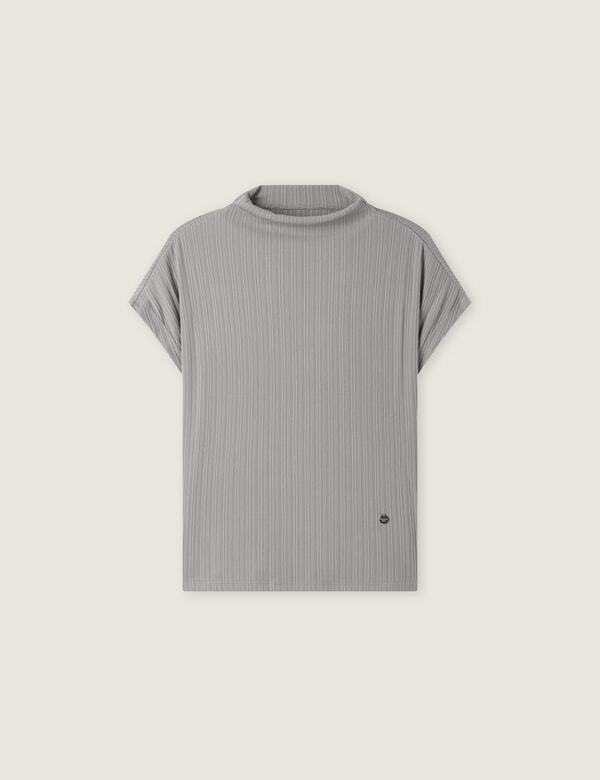 ROEM Mock Neck Short Sleeve T-Shirt Rmhwg38R11