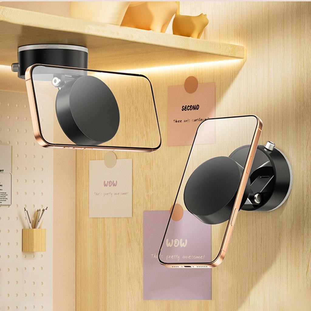 Vacuum Suction Cup Phone Holder, Foldable Telescopic Kitchen Car High-Speed Rail Desktop Magnetic Suction Holder