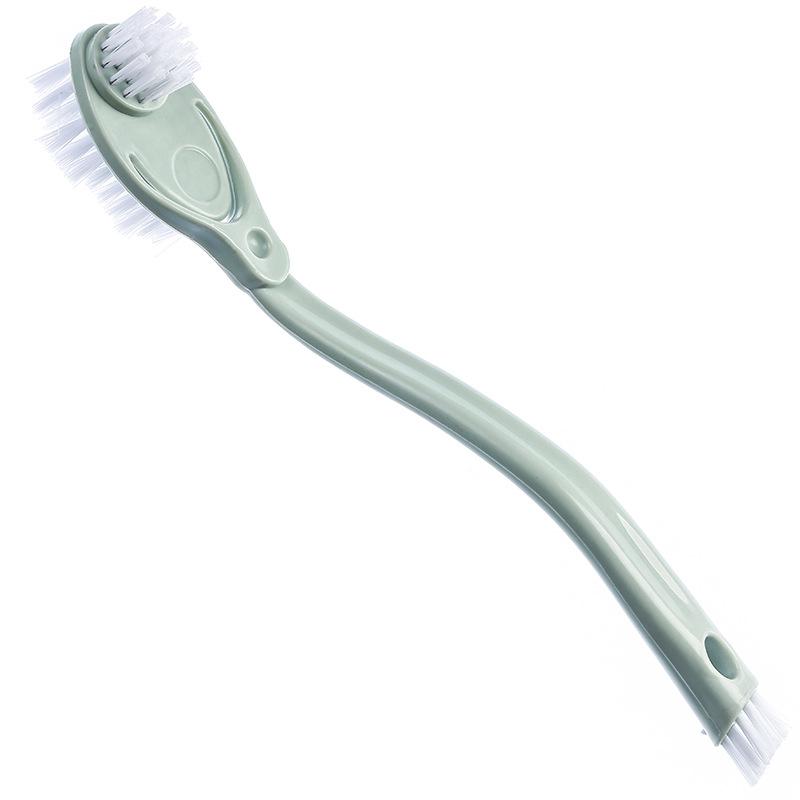 

1 Pcs New Double-headed Long-handled Shoe Brush Shoe Polisher Toilet Washing Dishes Shoe Cleaning Brush Household Cleaning Tools зелёный