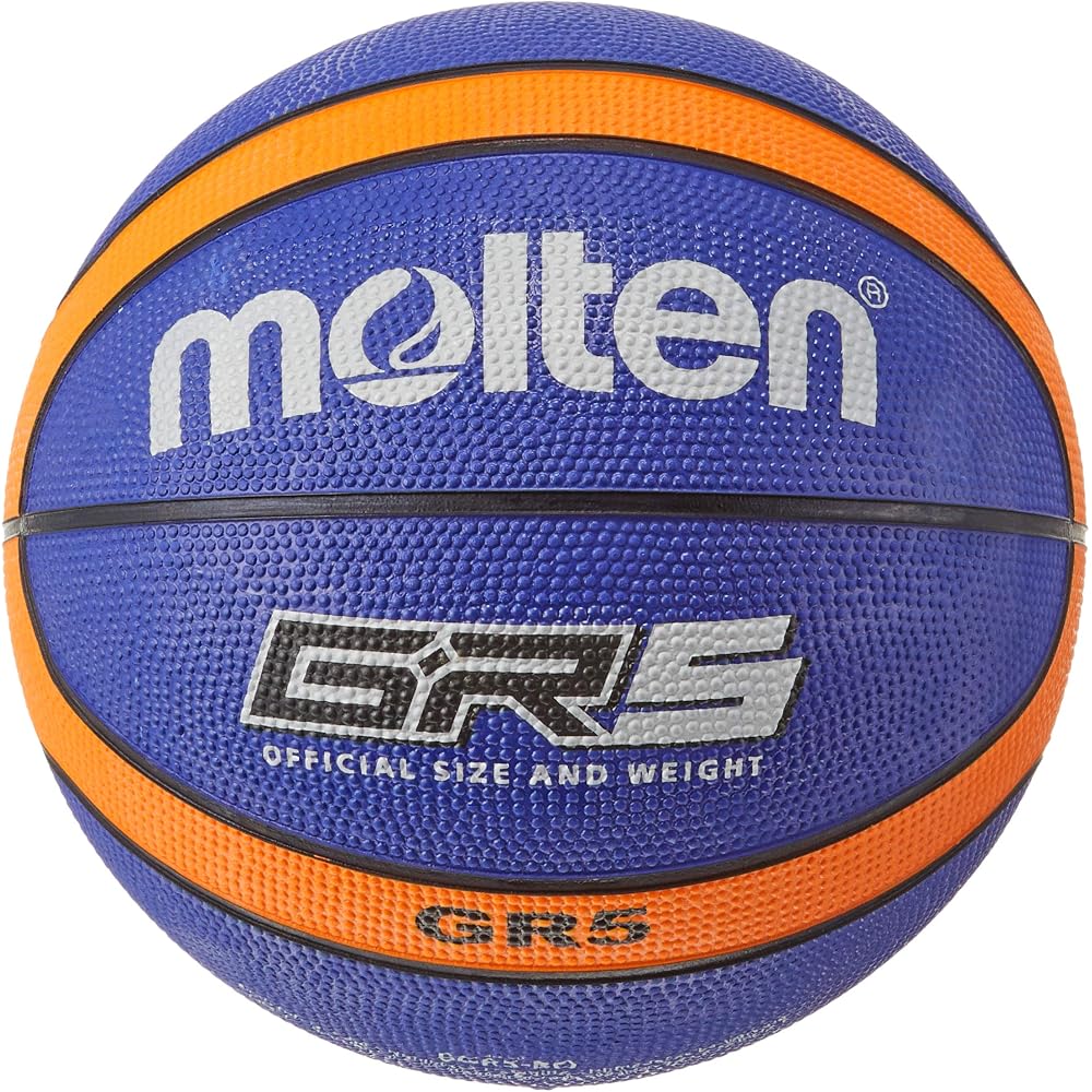 Molten GR5 Basketball Size 5 Blue Orange Durable Rubber Outdoor Sports Ball