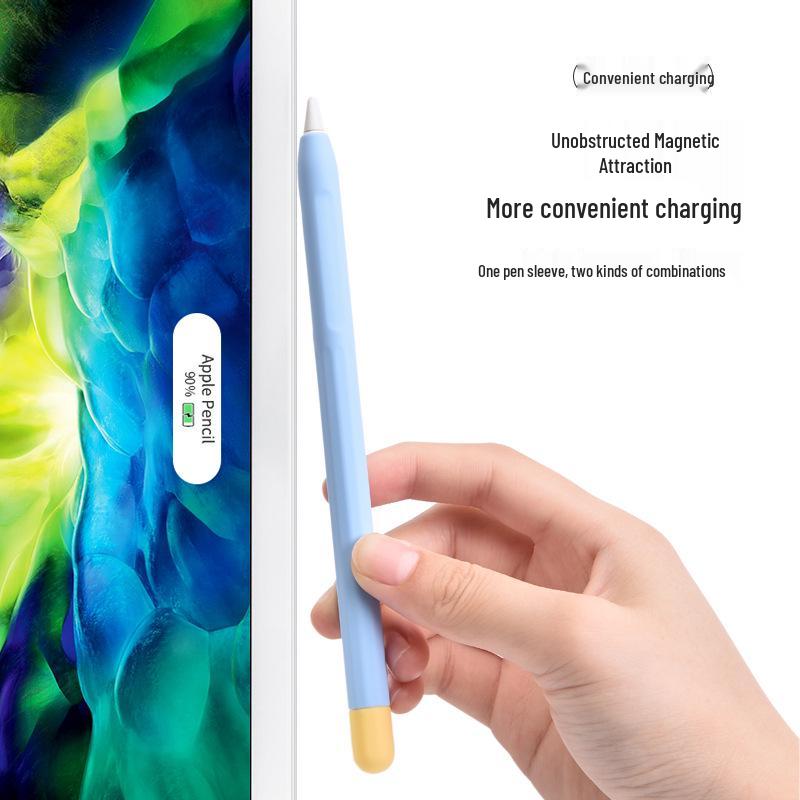 Apple Pencil Silikon-Schutzhülle für 1./2. Generation - Fallfestes Farbblock-Design