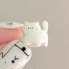 Cartoon Cat Ear Clip  Cute Soft Cute Sweet Girlish Heart Small Delicate No Ear Hole Earrings Fashionable High-Value Jewelry