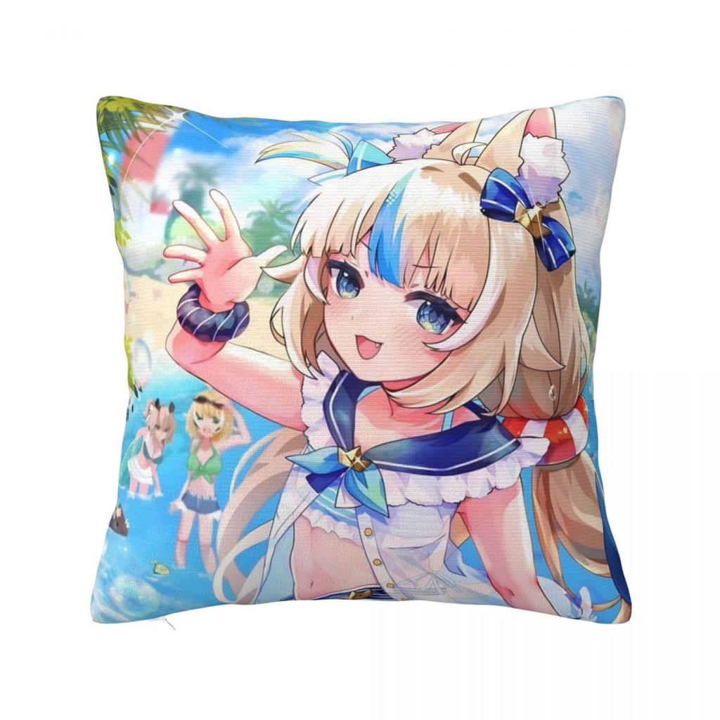 Pillow Cover Gura Gawr Cute Design Cushion Cover Kawaii Pillow Case For Sofa Home Decoration Pillowcases