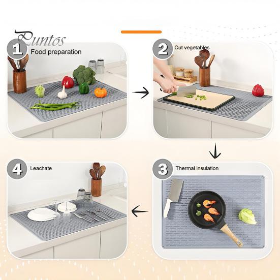 Silicone Stove Top Covers for Electric Stove Heat Resistant Pot Holder Kitchen Drying Mat Waterproof Countertop Protector Dish Drying Pad Kitchen