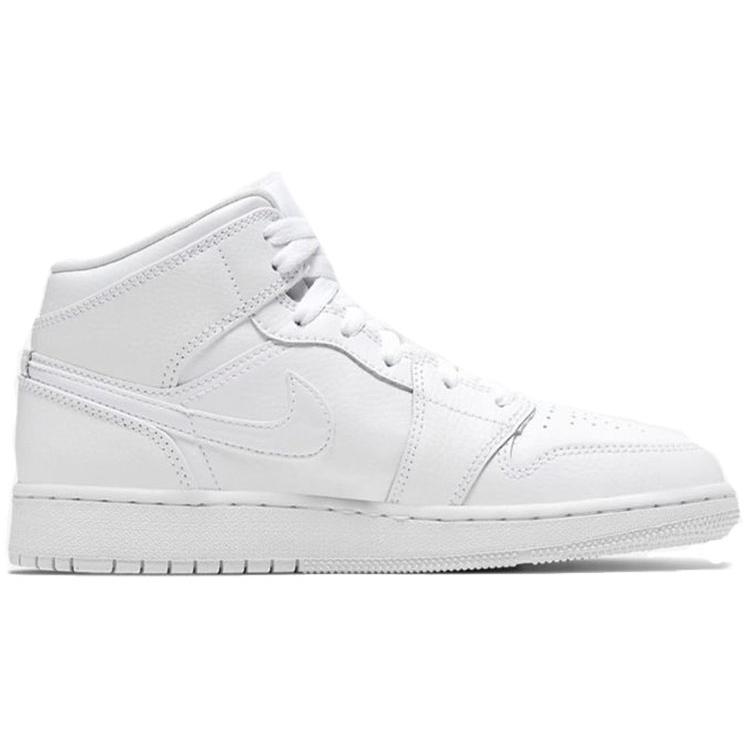Air Jordan 1 Mid 'Triple White 2020' Gs 554725-126