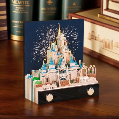 2026 Kreativ Magiskt Slott Kalenderklistermärke 3D Handriven Slott Kalender Riv-av Anteckningsblock DIY Hantverk Gåvor Juldekoration Gåvor