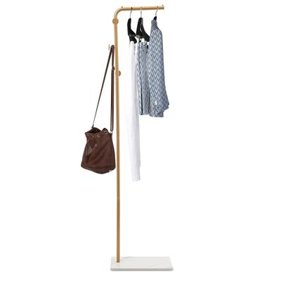 Gold Clothing Rack, Modern Coat Rack, Freestanding Gold Coat Garment Rack for Entryway Hallway Office or Bedroom Home Coat