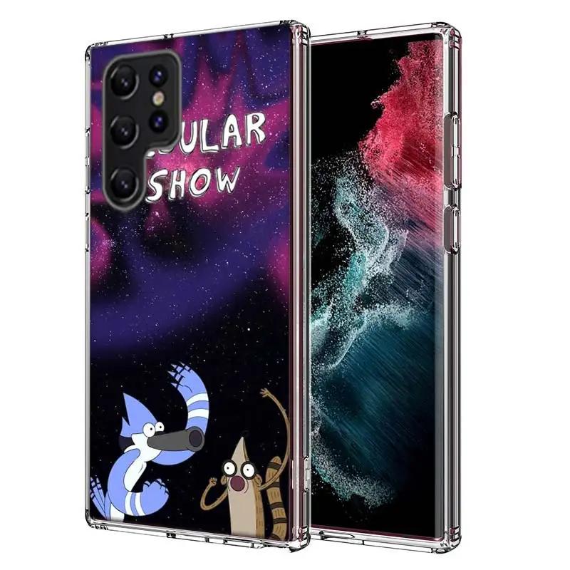 Cartoon Regulars Cute Show Cover For Samsung Galaxy S21 S20 S23 FE S22+ S24 Ultra S25 Edge Phone Case S10 Plus Clear Capa Coque