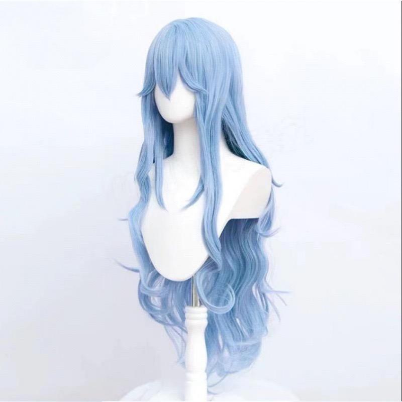 Rei Ayanami Cosplay Wig, Blue Heat Resistant Synthetic Hair for EVA Role Play
