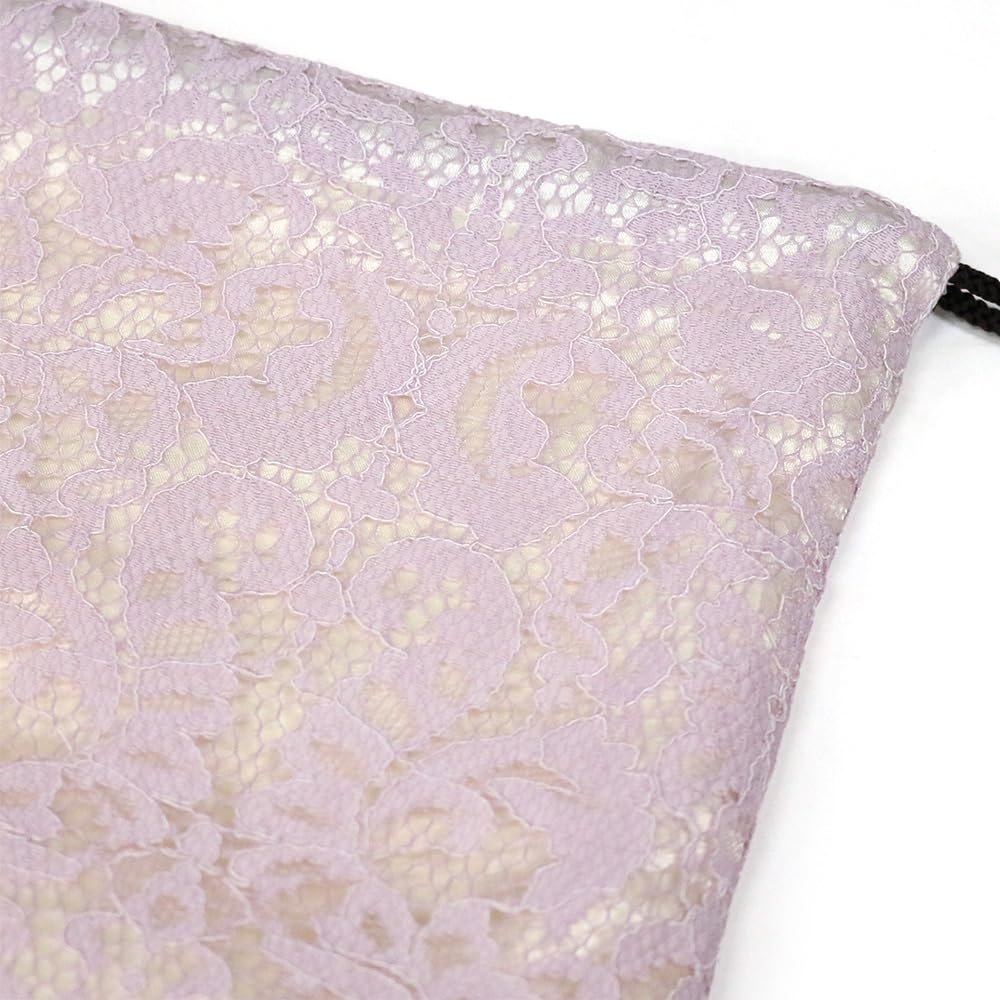 Basket yukata drawstring white basket bag, basket, basket, lace, basket, 6030055097995 (purple)