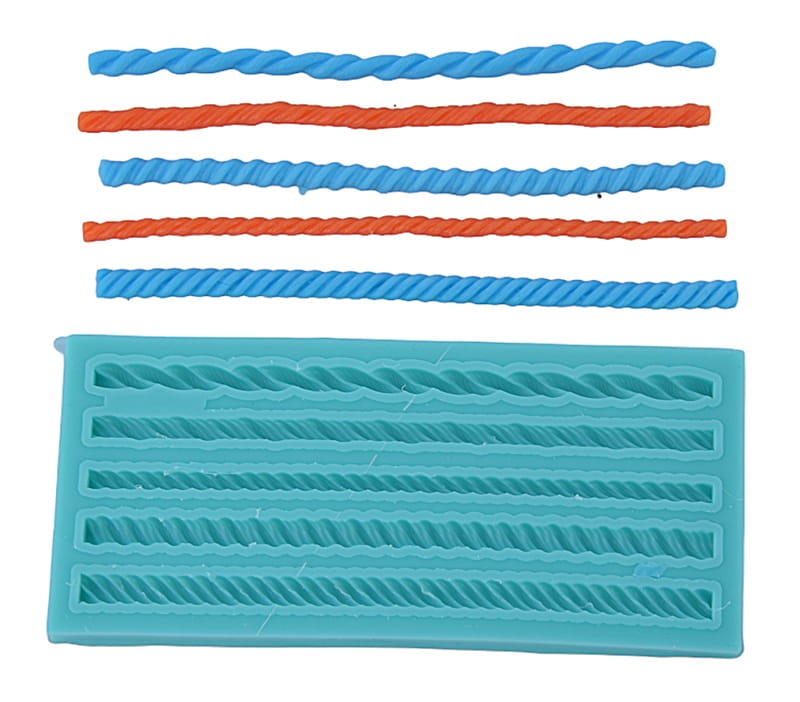 Silicone Mold For Sugar Paste 3D Rope