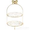 Multi-Tier Glass Dessert Stand Afternoon Tea Cake Serving 8/10 Inch 2-3 Layer Snack Display Rack Minimalist Luxury Style