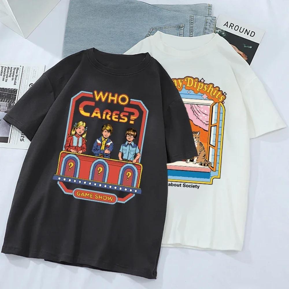 Nostalgia 90s Vintage Tshirt Women Scary Cartoon Tops Classic Satan Horror Demon Graphic Tops Hell Reaper Tee Dropshipping