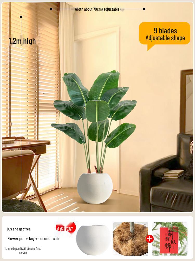 Künstlicher Paradiesvogelbaum - Üppiges Grün für Wohnzimmerdeko