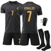 A2026 Portugal Black Special Edition Jersey Children's Football Jersey No. 7 C Ronaldo Children's Adult Cross-border