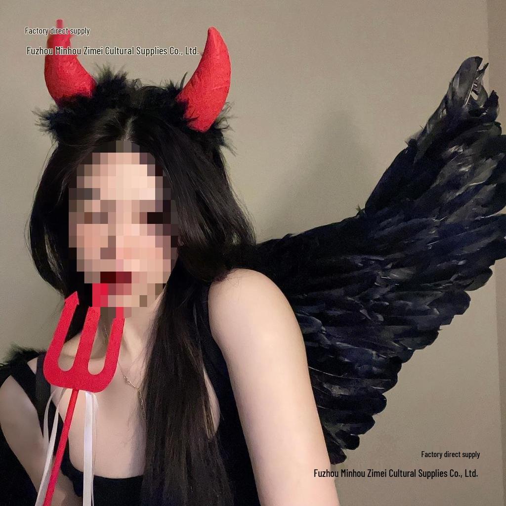 Engel Fee Flügel Cosplay: Weißes Federkostüm-Set für Damen - Perfekt für Halloween- und Weihnachtsdekoration.