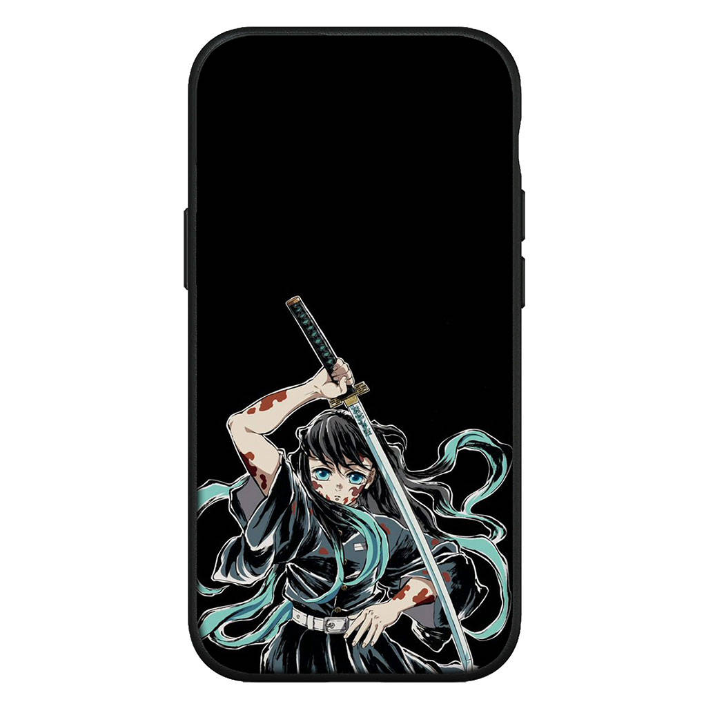 For Samsung Galaxy S24 S23 iPhone 16 15 14 Xiaomi Redmi Note 13 12 11 Plus 9 Pro Max X XR-deksel Muichiro Tokito Kamado Tanjiro Demon Slayer OPPO Huawei