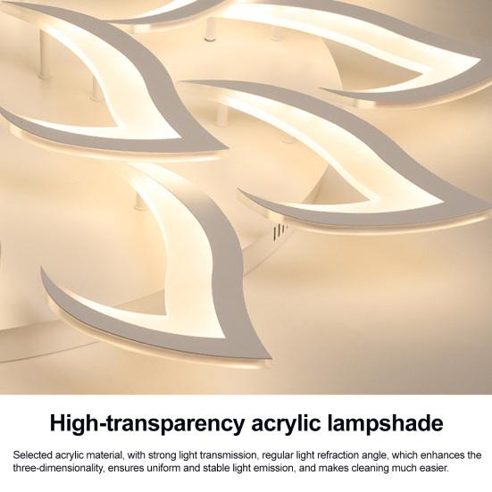 Plafonieră Florală Dimmabilă Lampă cu Culoare de Lumină Ajustabilă cu Telecomandă Corp de Iluminat LED Acrilic Modern pentru Living & Dormitor