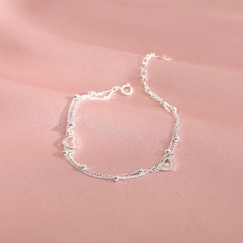 Zircon Bracelet - Elegant and Exquisite Women s Small and Niche Minimalist Design Accessory Double-layer - Love