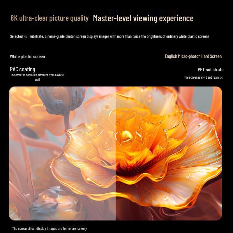 IN&VI 100-inch Fixed Frame Anti-Light Projection Screen