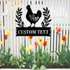 Unique Single Piece Customizable Metal Sign Personalized Chicken Silhouette Wall Art Themed Decor Home Yard
