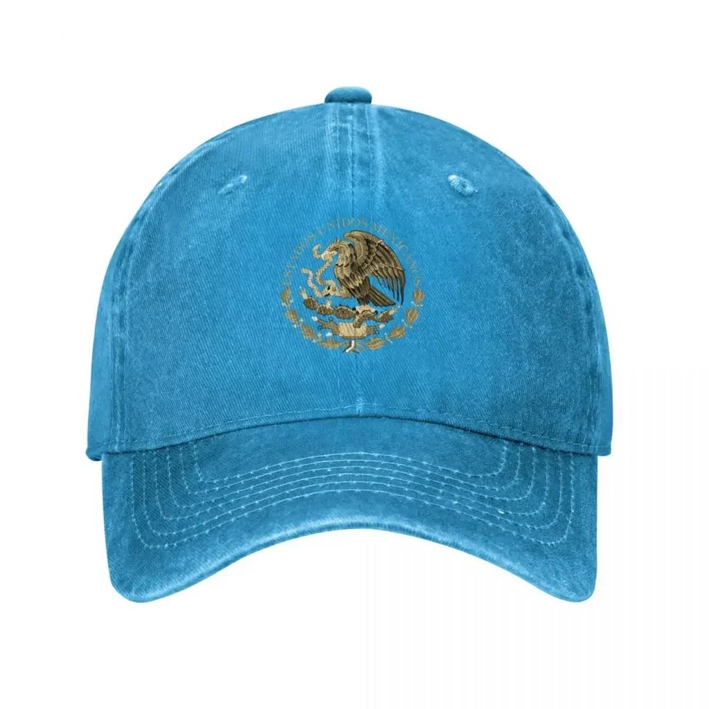 Mexican Flag Seal in sepia tones Baseball Cap Custom Cap Wild Ball Hat Baseball For Men Women's