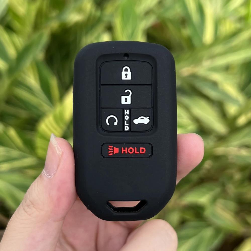 Silicone Car Key Case Holder Shell Soft Remote Cover Protector for Honda Accord Civic Pilot Fit Smart Key Chain Accessories