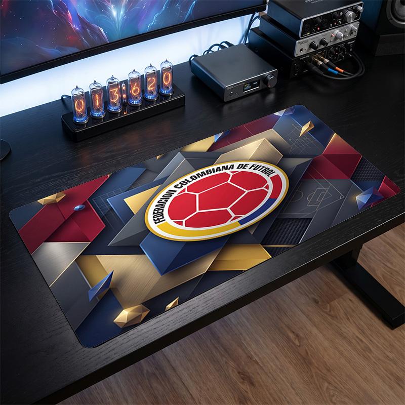 Colombia Football Crest Mouse Pad, Extended Non Slip Rubber Desk Mat for Gaming Office Laptop Fan Gift