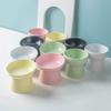 1pc Ceramic Cat Bowl Dog Bowl Cute Slant Mouth Single Bowl Neck Protection High Foot Bowl Dog Basin Anti Overturning