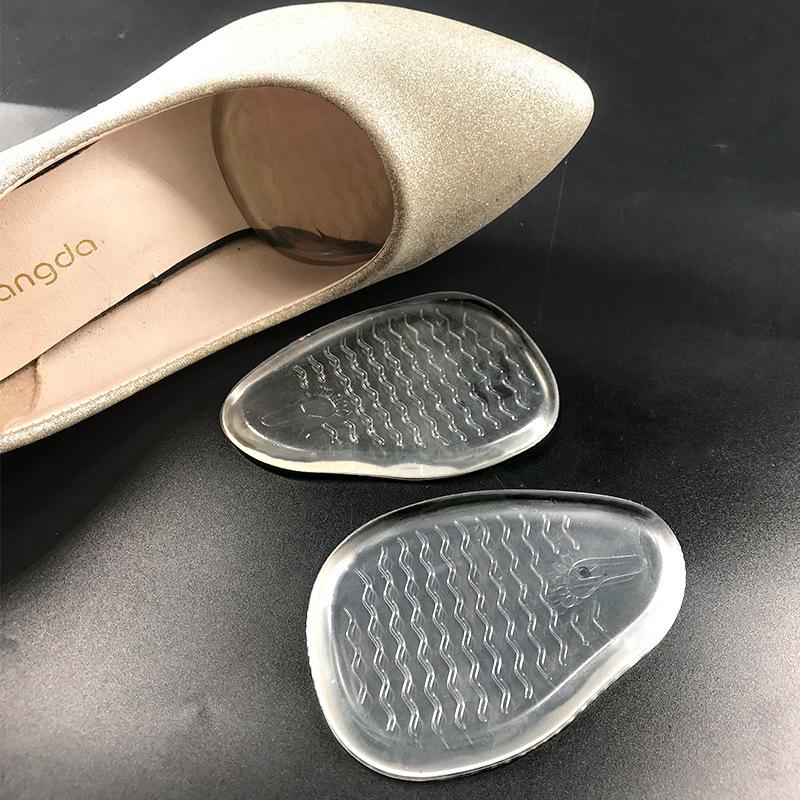 Gel Forefoot Shoe Pads Anti-Slip Cushions for Foot Protection Soft Silicone Inserts with Wave Pattern for Comfortable Walking and Pressure Relief