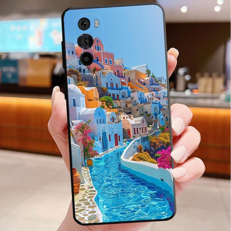 Phone Case For Motorola Edge 50 40 Pro 60 50 40 30 Ultra Neo Fusion Moto G Play G Stylus G Power G Greece Turkey Italy Scenery