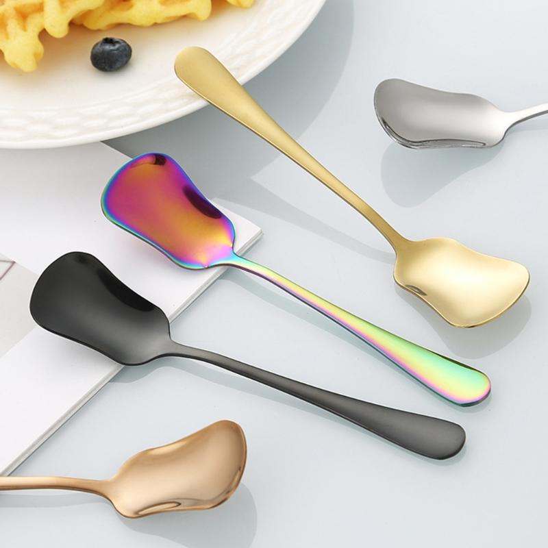 Gourd Shape Head Stainless Steel Small Shovel Spoon For Serving Ice Cream Yogurts And Other Sweet Dessert Treats