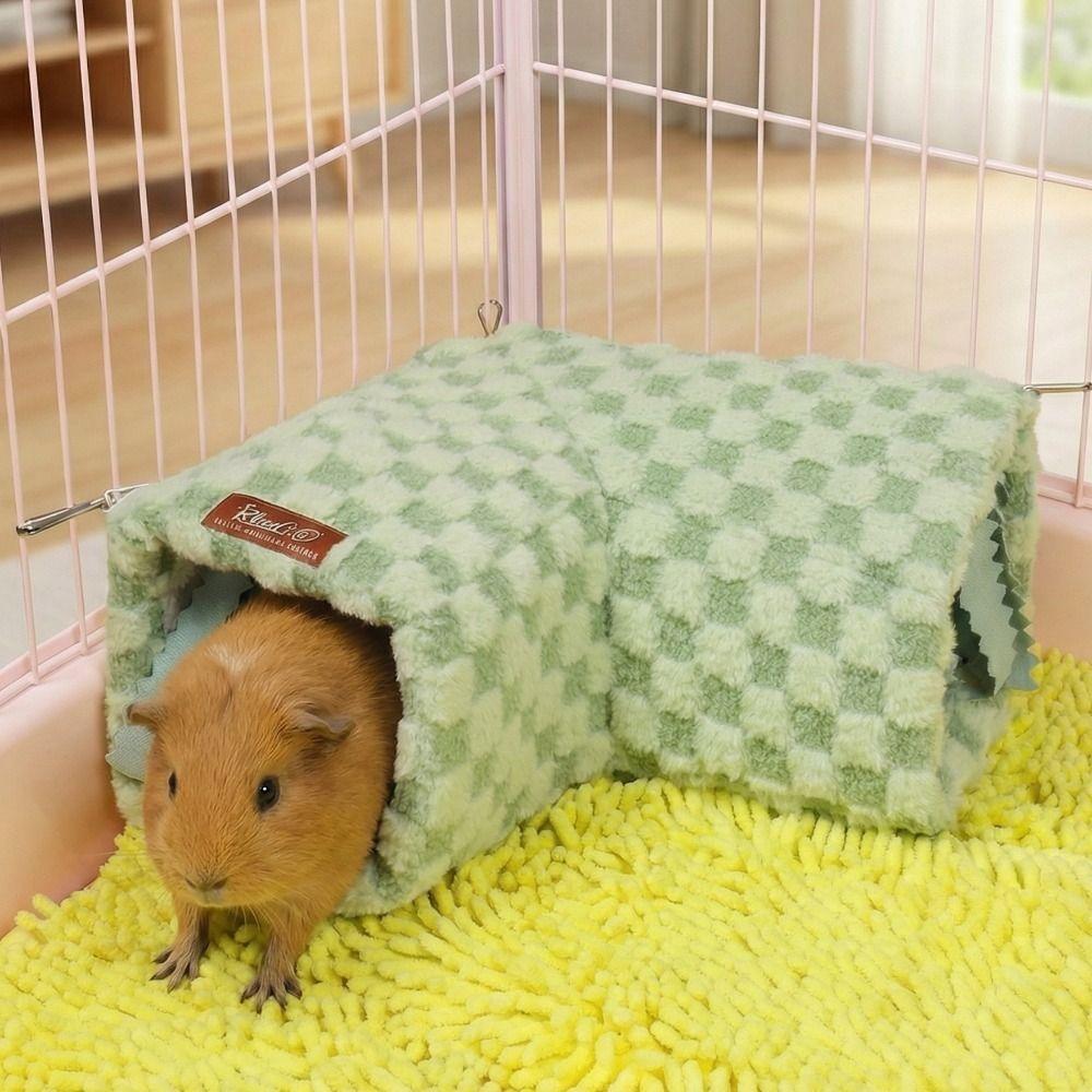 Warm Hamster Tunnel Nest Soft with Hook Hamster Shelter High Rebound Windproof Hamster Hiding House Cage Accessory