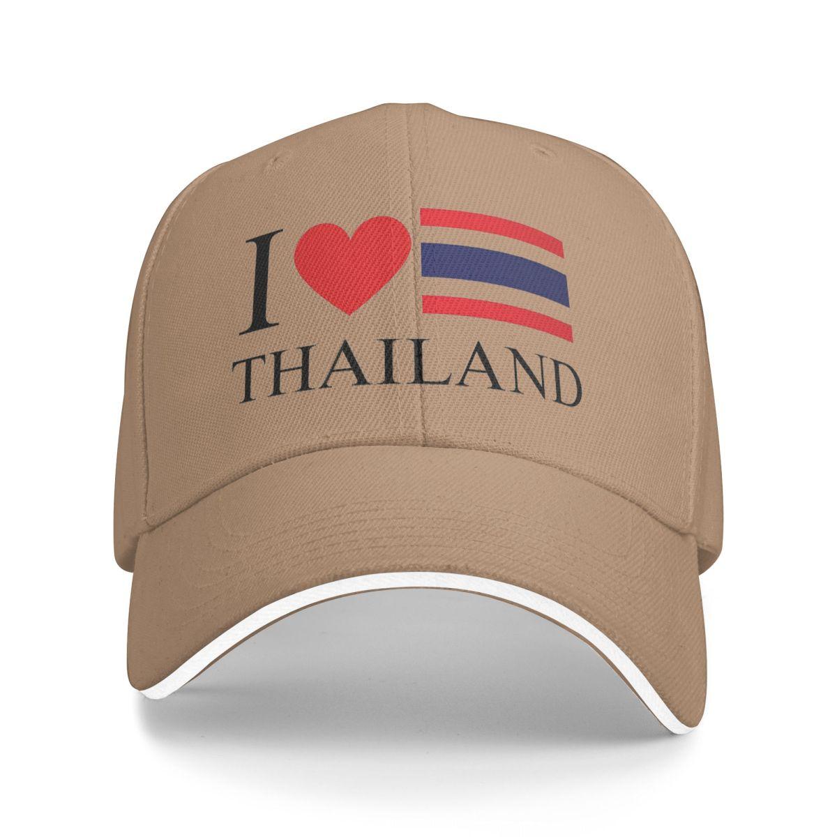 

I Love Thailand Baseball Caps Snapback Baseball Hats Breathable Casual Casquette Outdoor for Men And Women One Size