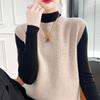 Women's Cashmere Vest Qinghe Cashmere 30% Cashmere 70% Wool Autumn and Winter Cashmere Vest Soft and Warm
