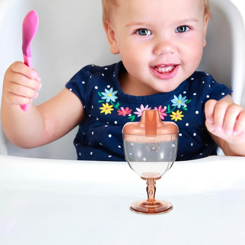 2pcs Baby Cups Goblet Shape Safety Antidrop Toddlers Mealtime