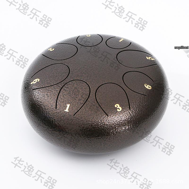 8-Inch 8-Note Ethereal Hand Drum - Sanskrit Xuan Lotus Dust Drum for Beginners