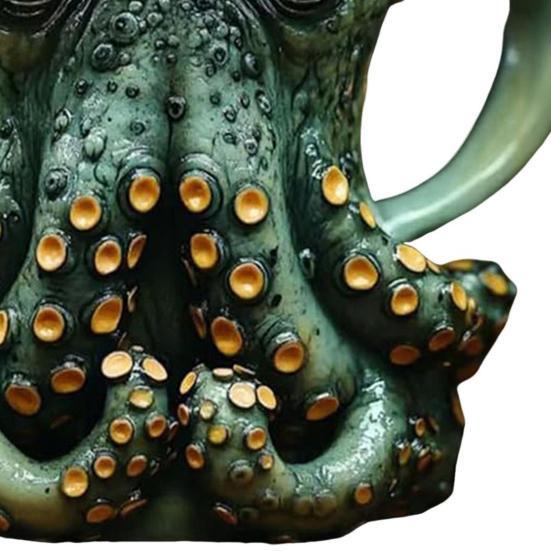 Cthulhu-Inspired Octopus Beer Mug Medieval Pirate Viking Tankard 3D Dragon Collector Cup for Bar Home Decor Unique