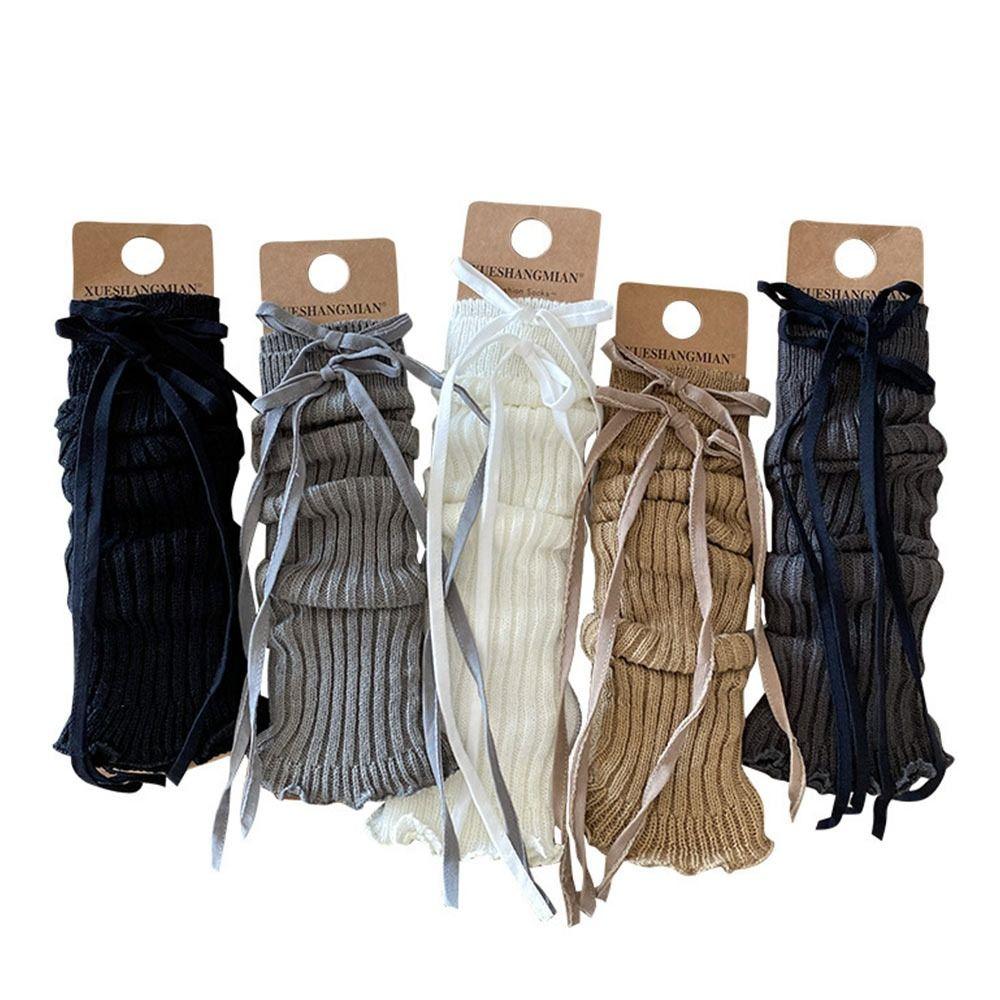 Elastic Foot Cover Knitted Lolita Style Socks Korean Style Kids Lace Leg Warmers  Winter Season