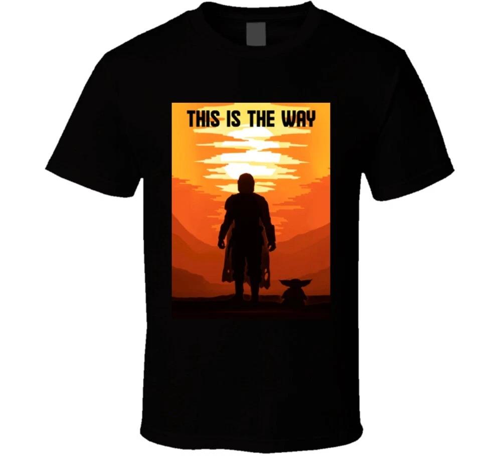 This Is The Way The Mandalorian Baby Yoda Grogu Sunset T Shirt M