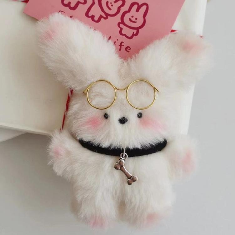Fashion forward Plush Rabbit Keychain Bag Pendant Car Key Phone Charm Keyring