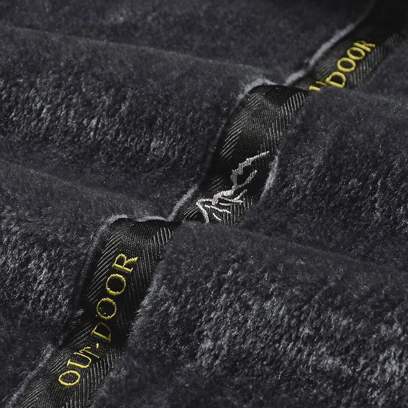 Men's Plus Size Winter Waterproof Windproof Mountaineering Jacket with Velvet Lining