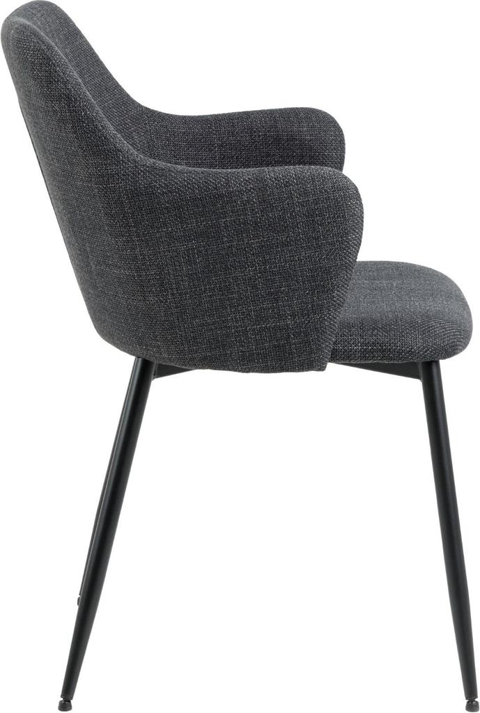 Ilsa chair with armrests, gray