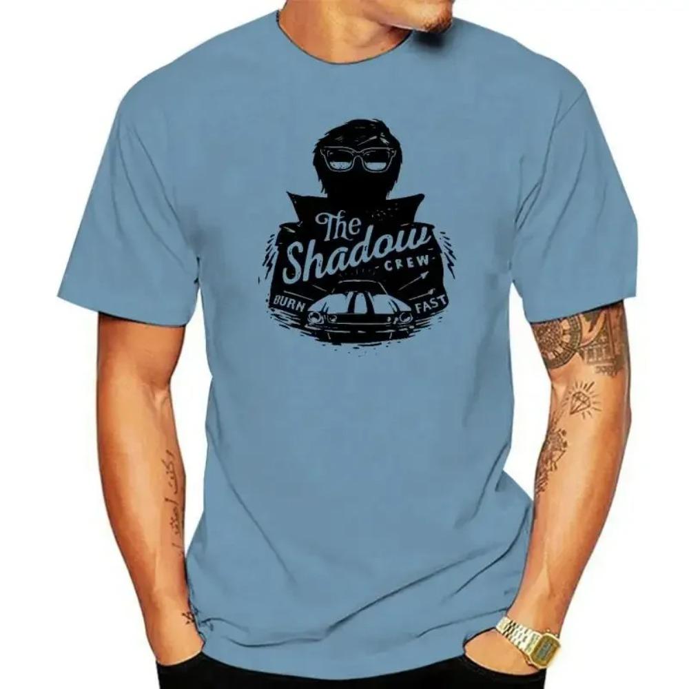 The Shadow Crew T-shirt Vintage Engine Car Burn Fast Cool T-shirt Graphic Tee Gift For Him Organic  Men T Shirt