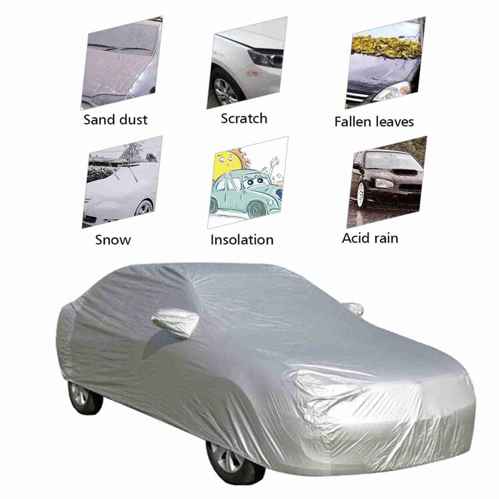 Vislone Universal Full Car Cover Outdoor Indoor UV Protection Sunscreen Heat Protection Dustproof Scratch Resistant